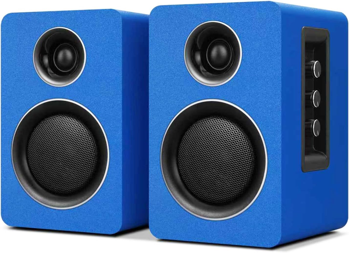 PARLANTES DE COMPUTADORA ZQMMSPK BLUETOOTH 5.3 USB-C AUX RCA WOOFER 3.5 PULGADAS AZUL - 1
