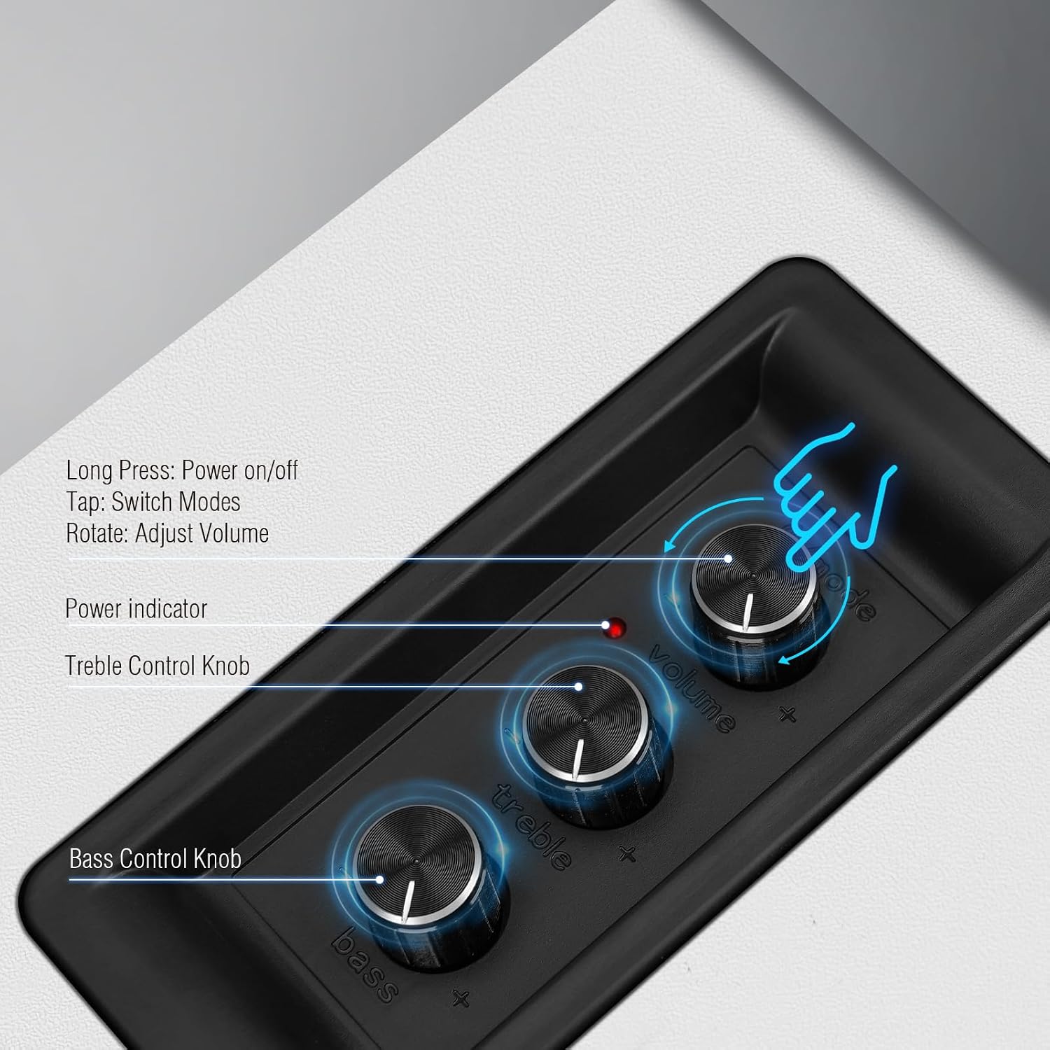 PARLANTES DE COMPUTADORA ZQMMSPK BLUETOOTH 5.3 USB-C AUX RCA 3.5 PULGADAS BLANCO - 4