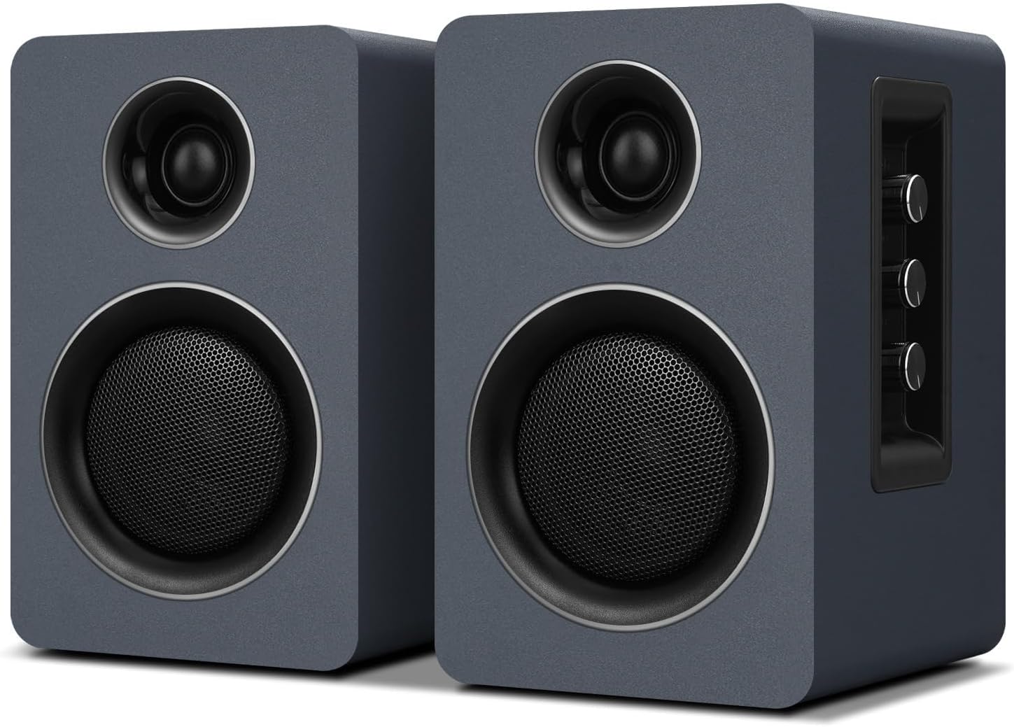 PARLANTES DE COMPUTADORA ZQMMSPK BLUETOOTH 5.3 USB-C AUX RCA 3.5 PULGADAS GRIS - 1