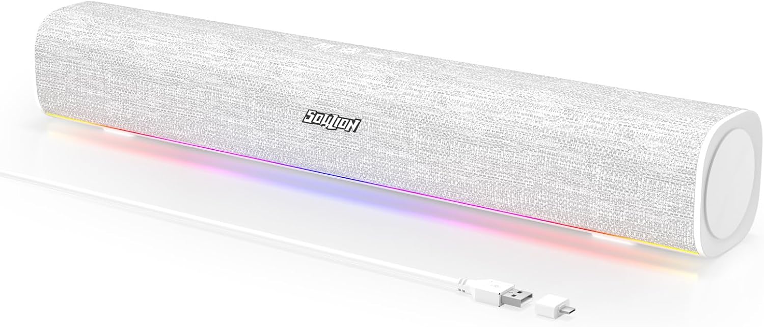 PARLANTES BLUETOOTH SOULION R50 PARA COMPUTADORA USB PLUG Y PLAY - 1