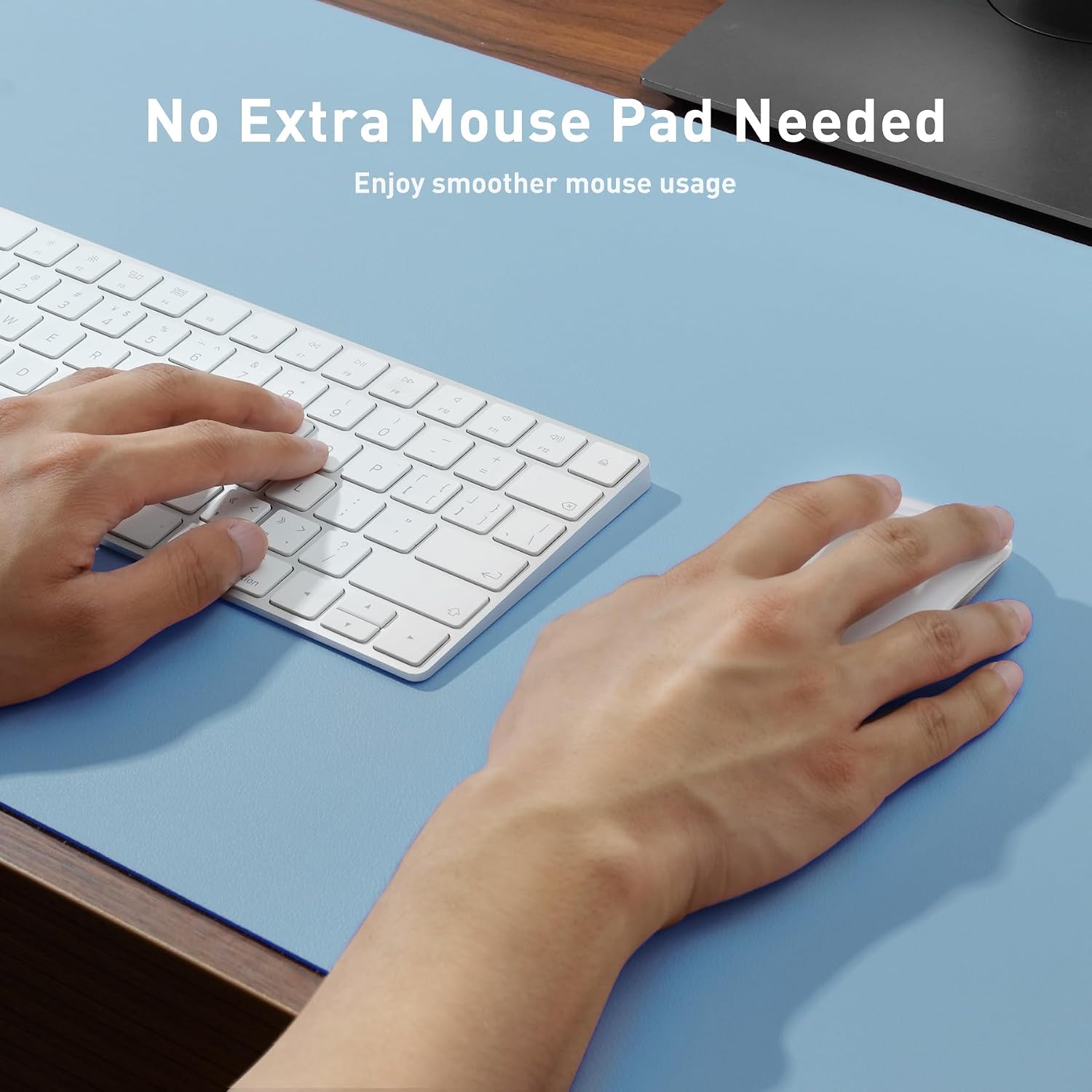 MOUSE PAD AOTHIA FAUX LEATHER DESK MAT AZUL CIELO 60X35 CM - 3
