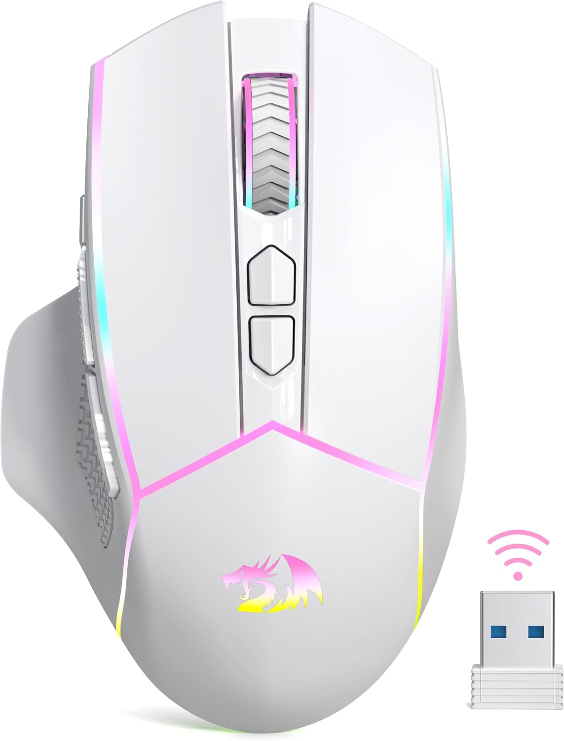 MOUSE GAMER REDRAGON M814W INALÁMBRICO TRI-MODE 24000 DPI RGB - 1