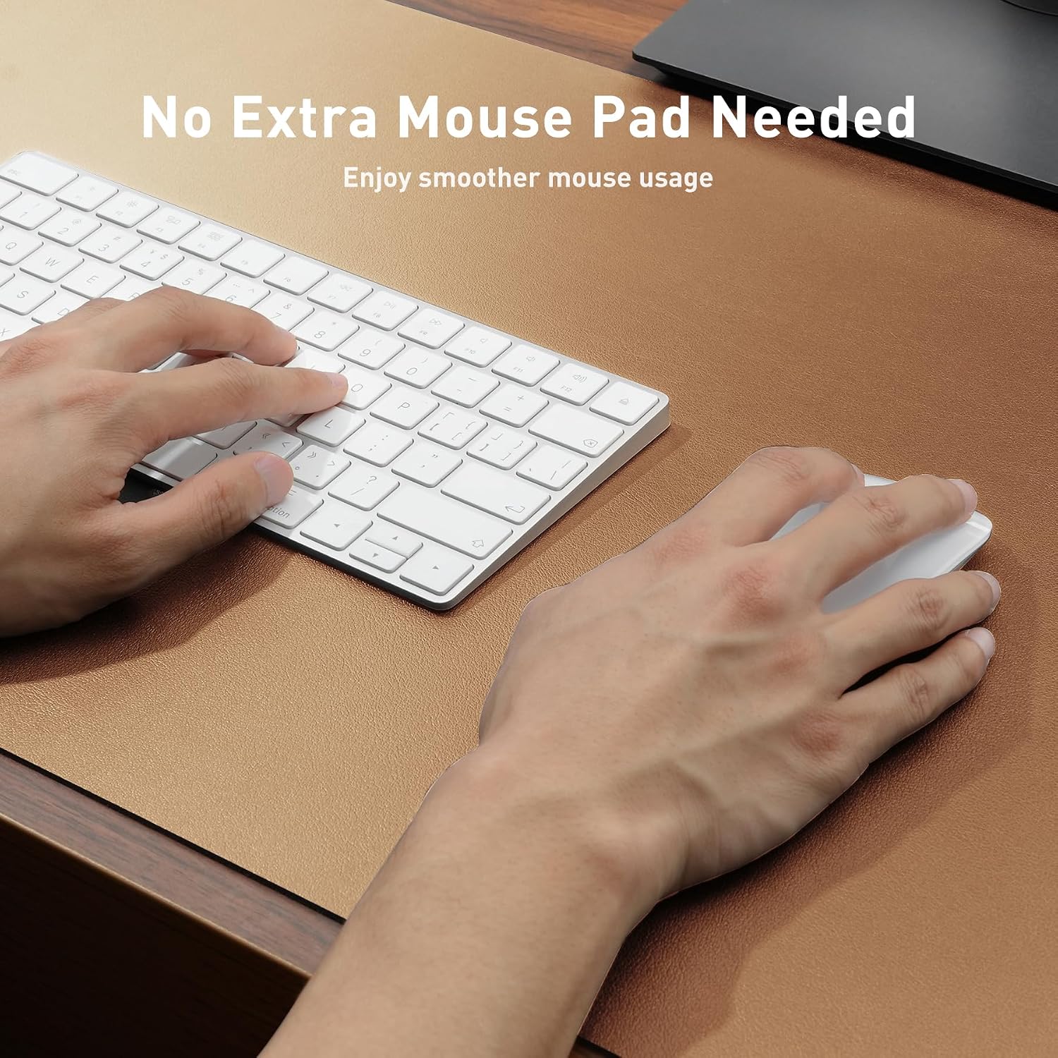 MOUSE PAD AOTHIA FAUX LEATHER DESK MAT IMPERMEABLE CAQUI 60 X 35 CM - 4