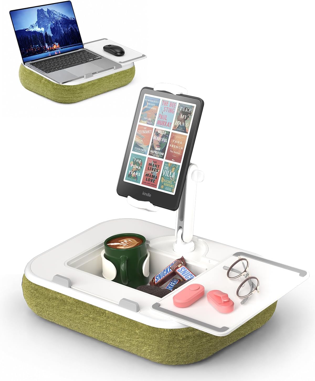 SOPORTE PARA KINDLE VIOZON CON ALMOHADILLA Y BASE PARA LAPTOP - 1