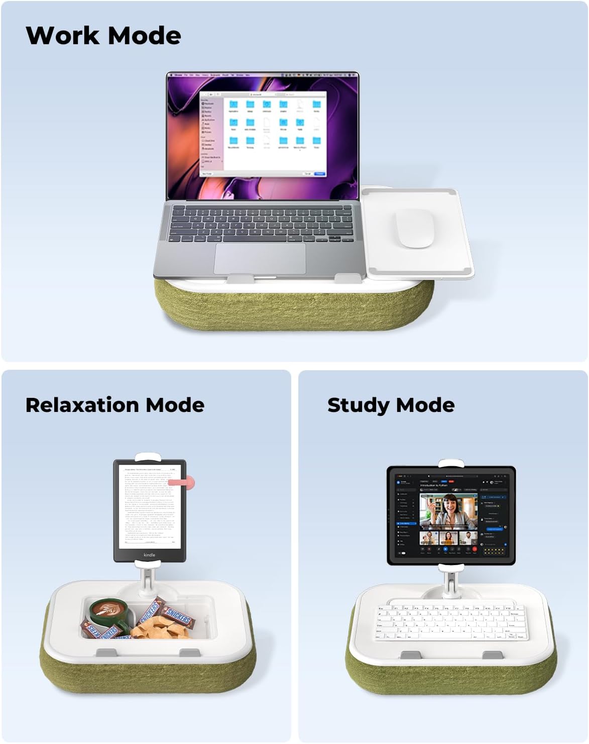 SOPORTE PARA KINDLE VIOZON CON ALMOHADILLA Y BASE PARA LAPTOP - 2
