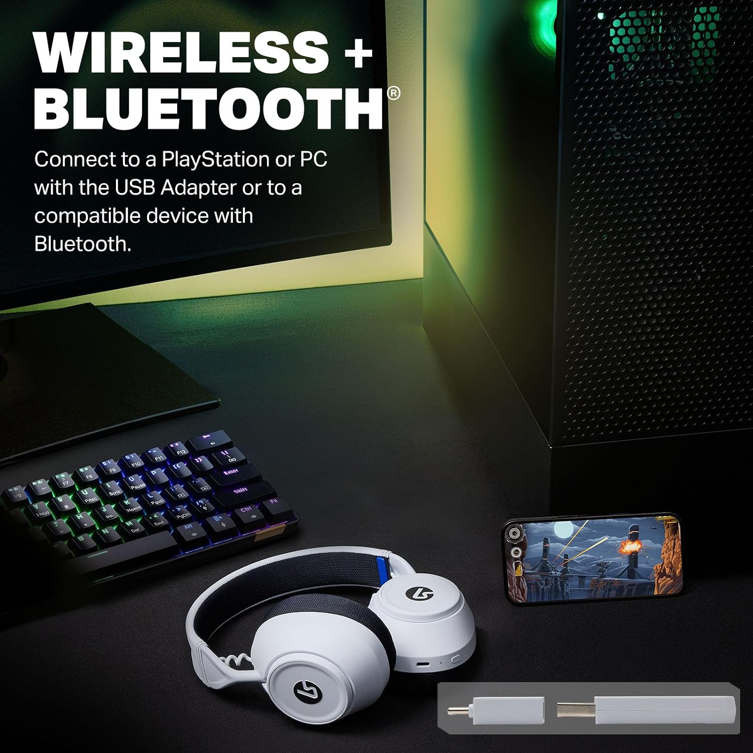 HEADSET INALÁMBRICO POWERA LUCIDSOUND LS500P PARA PLAYSTATION BLANCO - 3