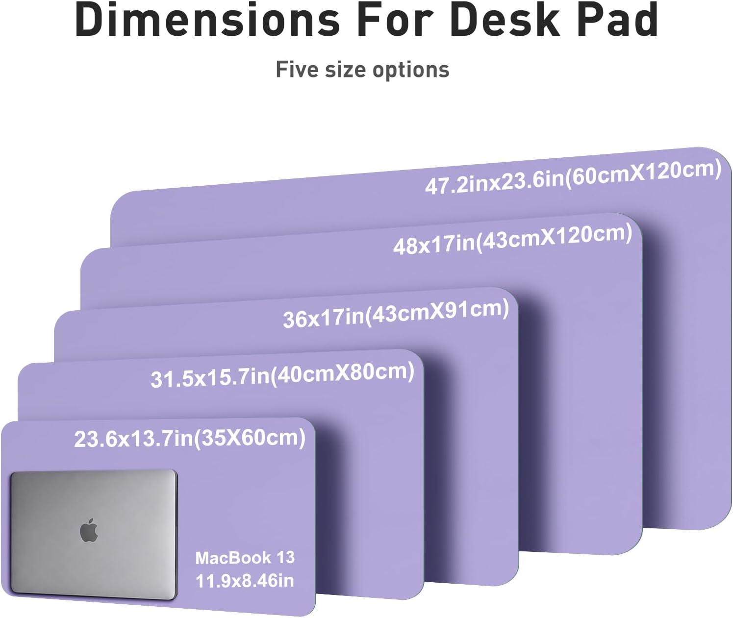 MOUSE PAD AOTHIA FAUX LEATHER DESK MAT LAVANDA 60 X 35 CM - 5