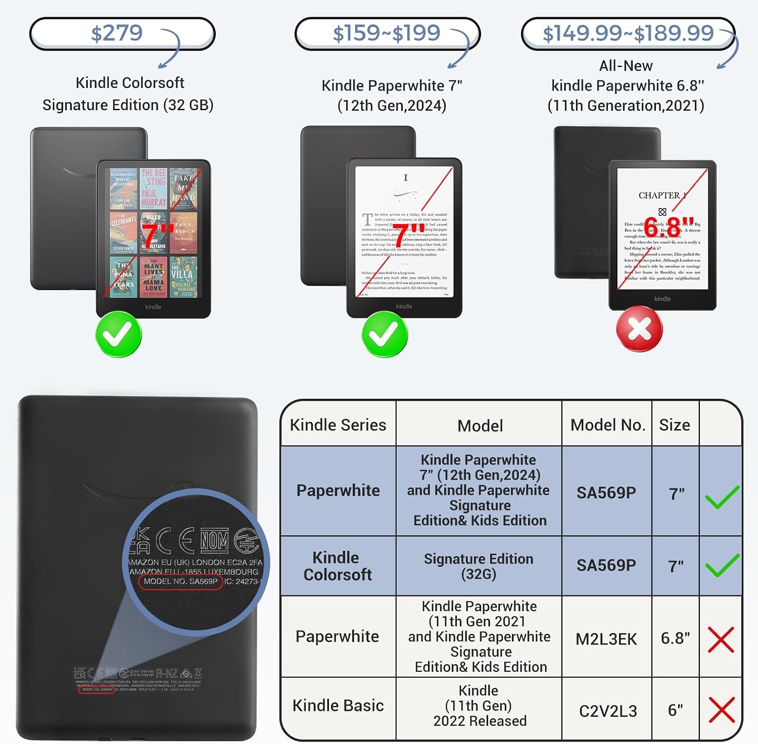 ESTUCHE COBAK STAND PARA KINDLE PAPERWHITE Y KINDLE COLORSOFT 7' 12TH GEN 2024 - 2