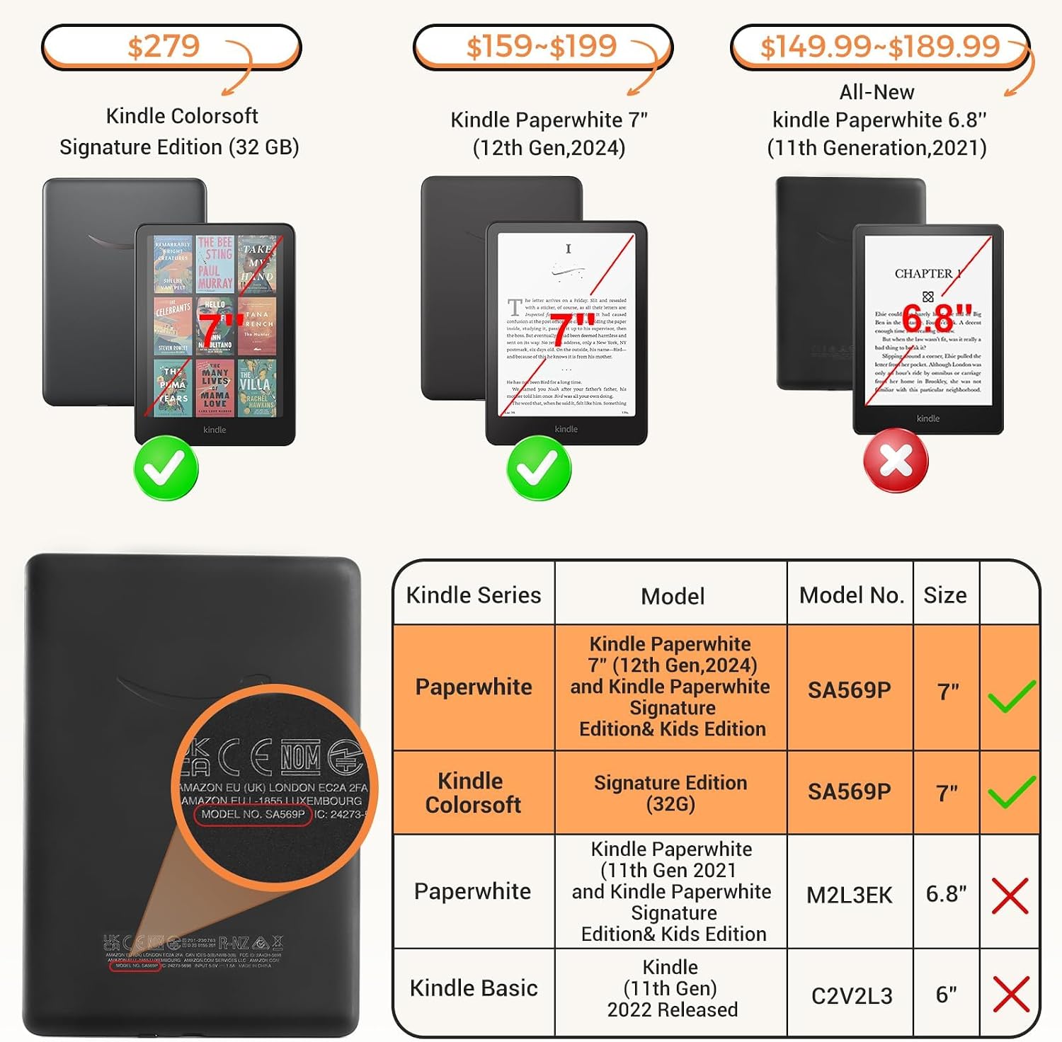 ESTUCHE COBAK STAND PARA KINDLE PAPERWHITE Y KINDLE COLORSOFT 7' 12ª GEN 2024 - 2