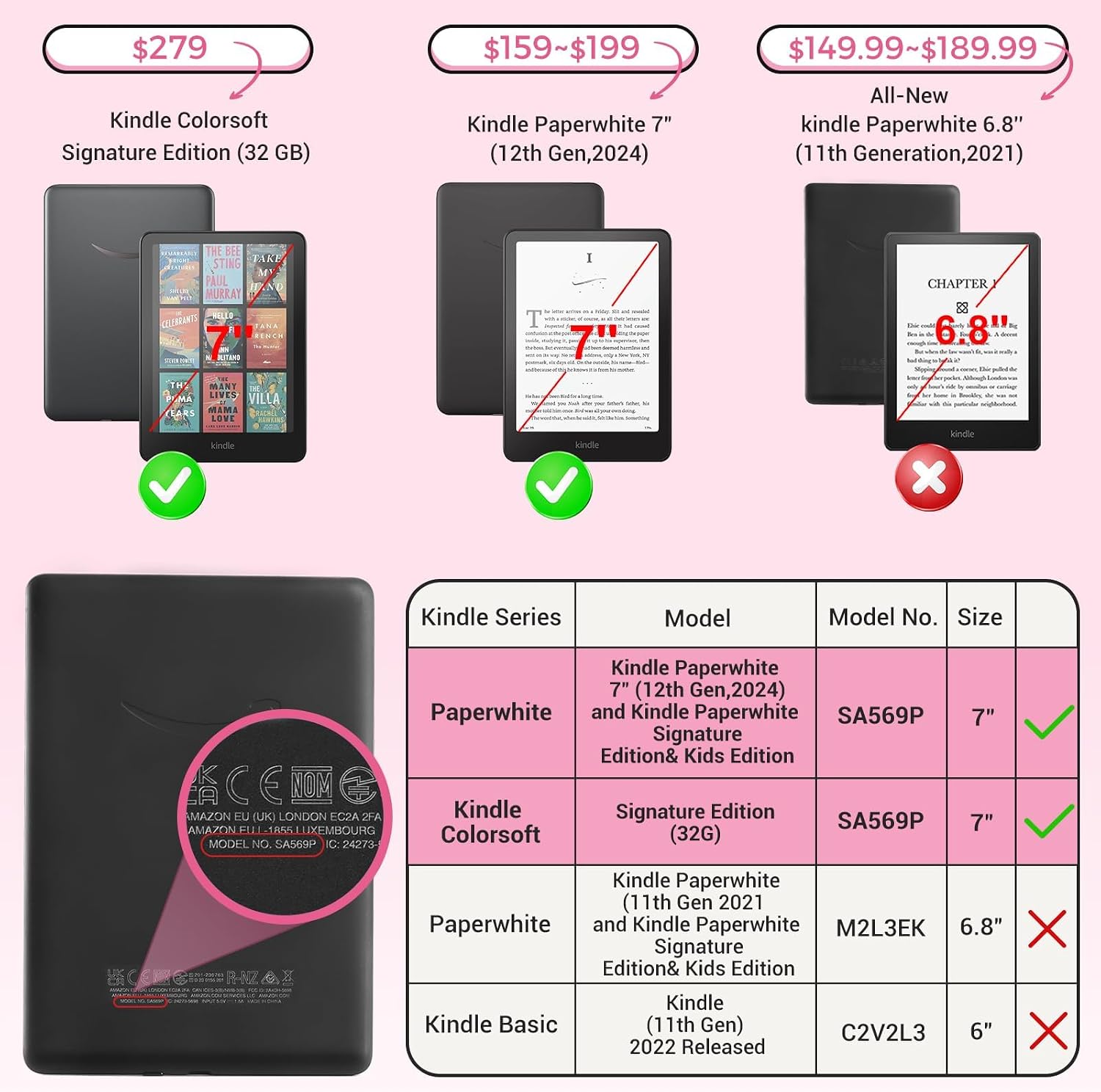 ESTUCHE COBAK STAND PARA KINDLE PAPERWHITE Y KINDLE COLORSOFT 7' 12TH GEN 2024 - 2