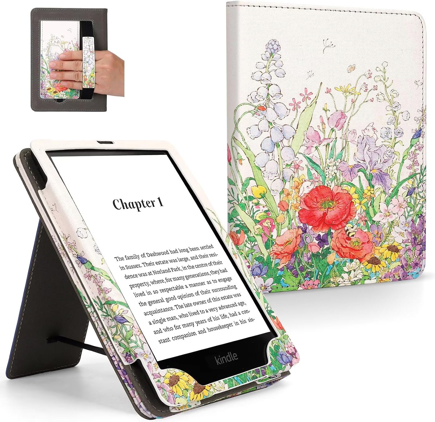 FUNDA PARA KINDLE PAPERWHITE 6' MONSDIRECT FLOWER BUSH - 1
