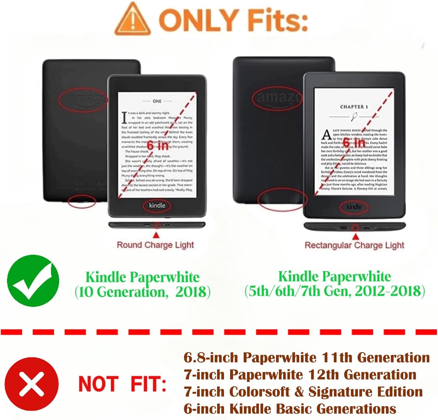 FUNDA PARA KINDLE PAPERWHITE 6' MONSDIRECT GATO BLANCO NEGRO - 2