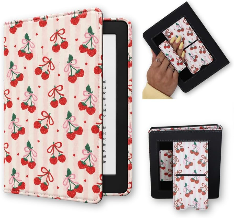 ESTUCHE PARA KINDLE LASH NEXT DOOR MON CHERRY 12TH GEN CON CORREA Y SOPORTE - 1