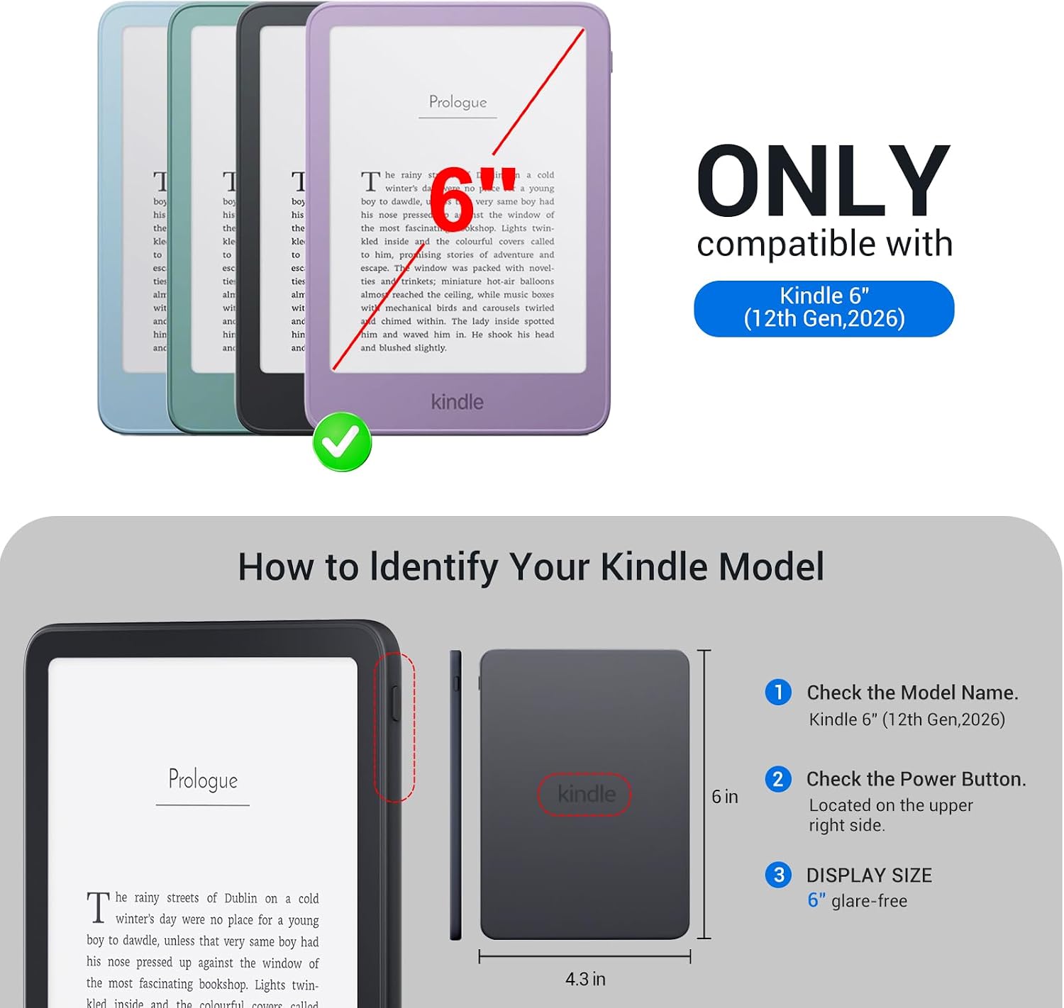 ESTUCHE COBAK LIGHTWEIGHT STAND 6 PULGADAS PARA KINDLE 2026 - 2