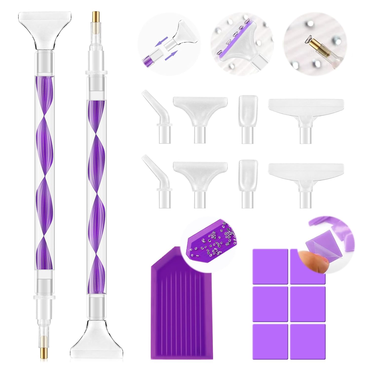 KIT DE HERRAMIENTAS PARA PEDRERÍA EUDAICFUL 16 PIEZAS CON BOLÍGRAFO Y CAJA DE ALMACENAMIENTO - 1
