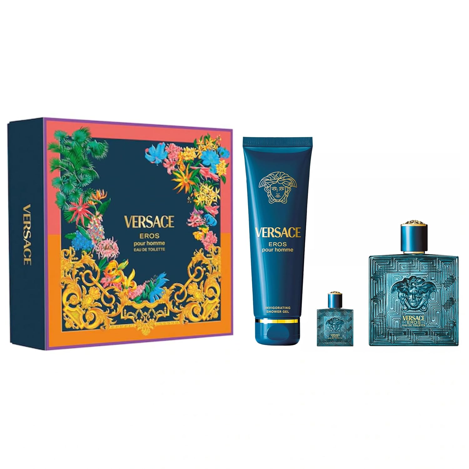 SET DE FRAGANCIAS VERSACE EROS PARA HOMBRE 100 ML EAU DE TOILETTE + 150 ML GEL DE DUCHA + 5 ML MINI EAU DE TOILETTE - 2