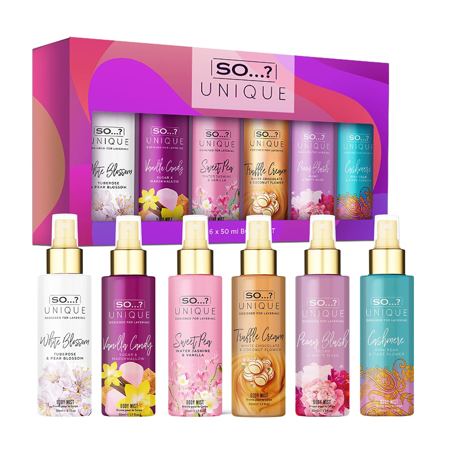 SET DE BODY MIST SO...? UNIQUE 6 PIEZAS - 1
