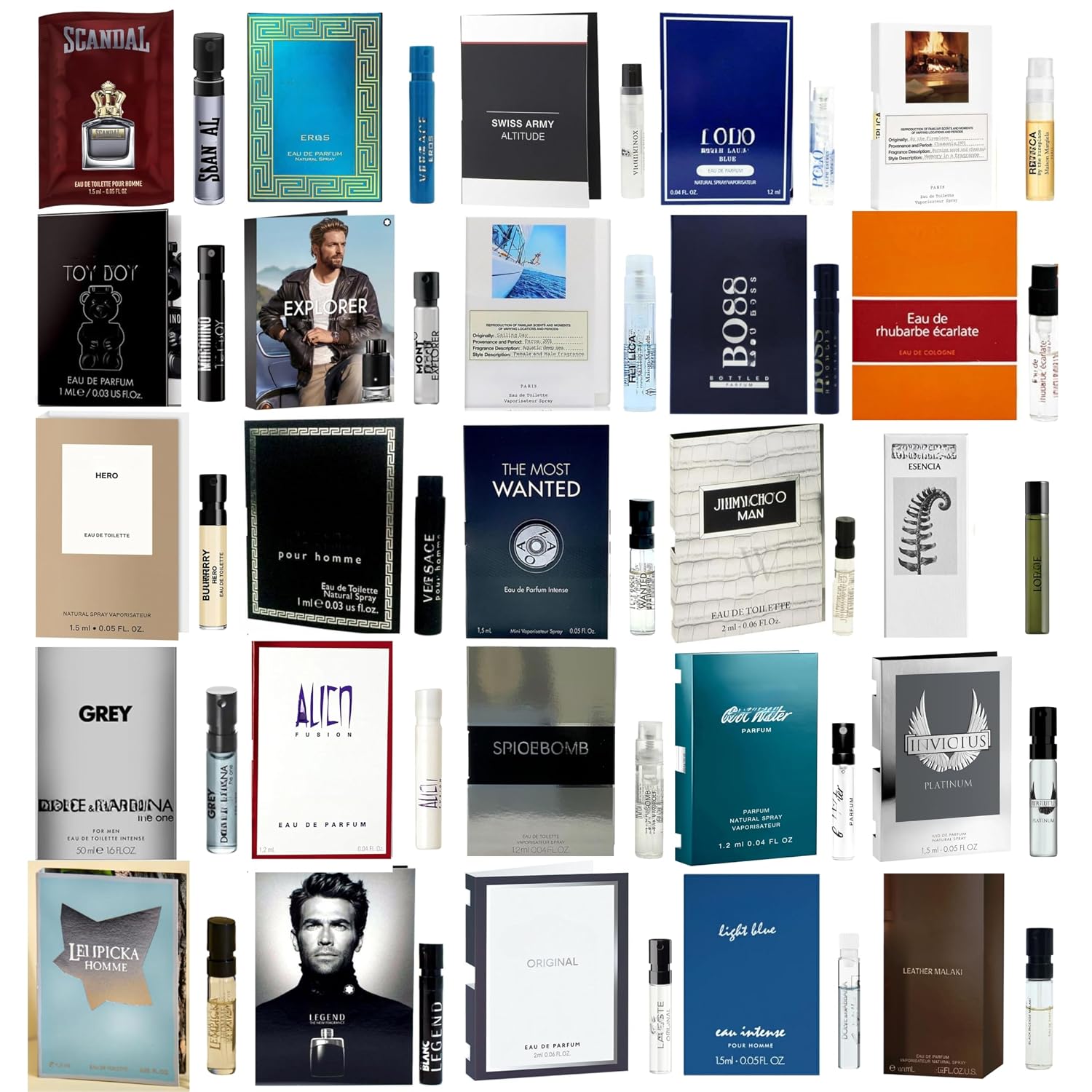 SET DE MUESTRAS DE PERFUMES PARA HOMBRE INFINITE SCENTS 10 FRAGANCIAS DE DISEÑADOR - 1