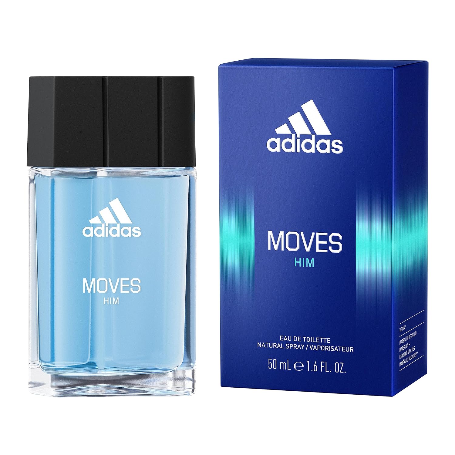 PERFUME ADIDAS MOVES FOR MEN EAU DE TOILETTE 50 ML PACK 2 - 4