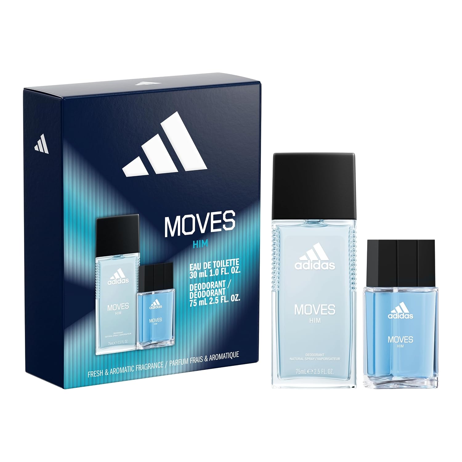 SET DE FRAGANCIAS ADIDAS MOVES FOR HIM EDT 30 ML + BODY FRAGRANCE 75 ML - 1