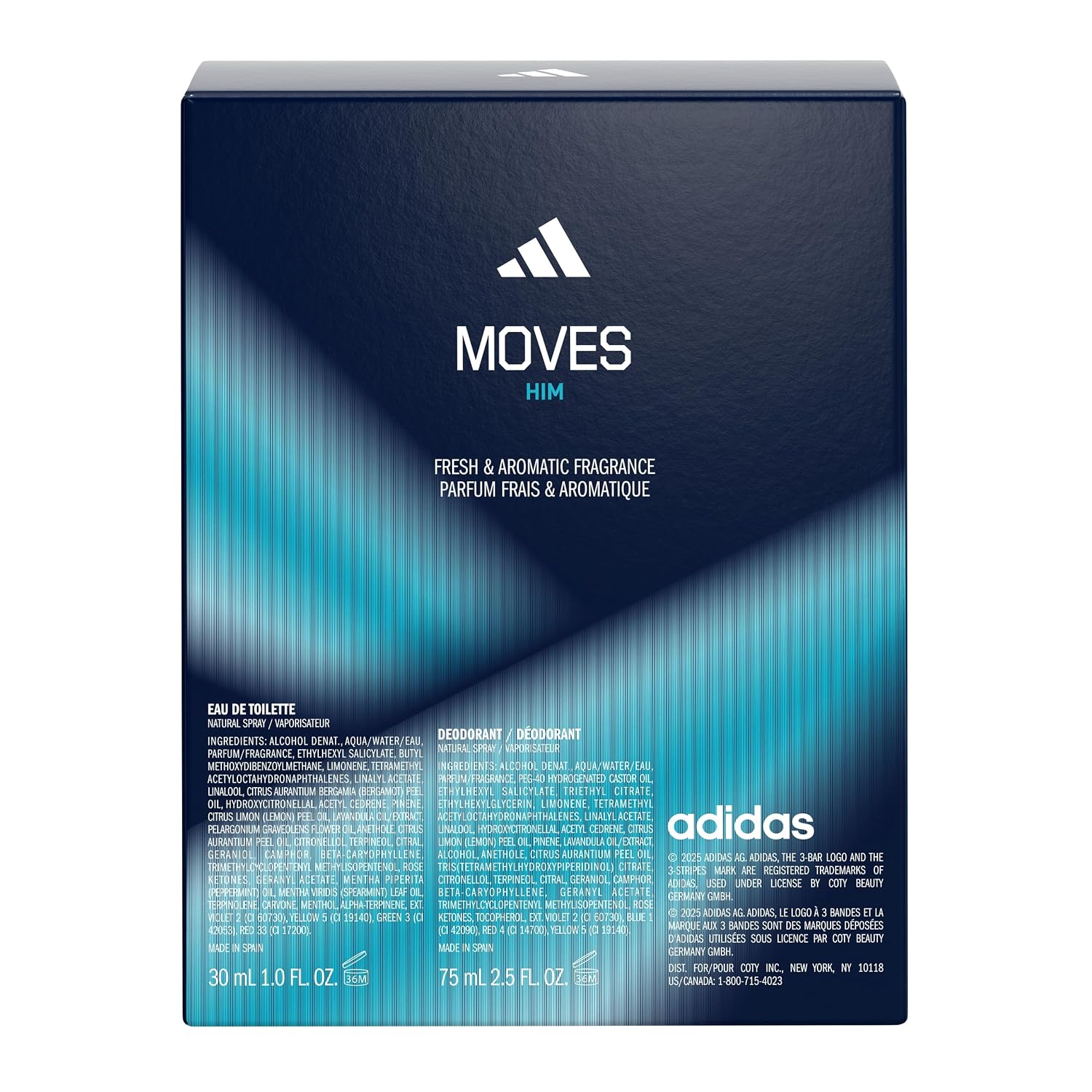 SET DE FRAGANCIAS ADIDAS MOVES FOR HIM EDT 30 ML + BODY FRAGRANCE 75 ML - 4
