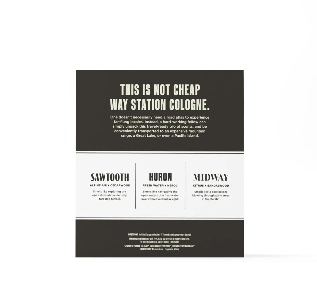 PERFUME DUKE CANNON SUPPLY CO. PROPER COLOGNE SAMPLER 3 X 0.3 FL OZ - 3