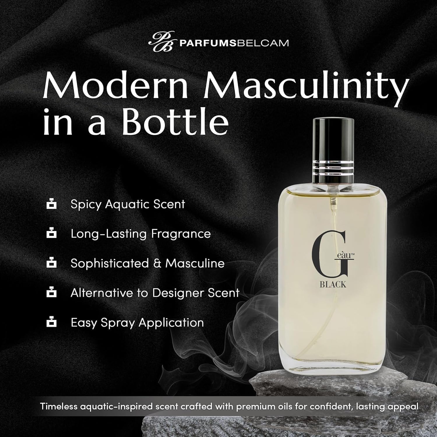 PERFUME BELCAM BEAUTY G EÀU BLACK EAU DE TOILETTE PARA HOMBRE 100 ML PACK 2 - 3