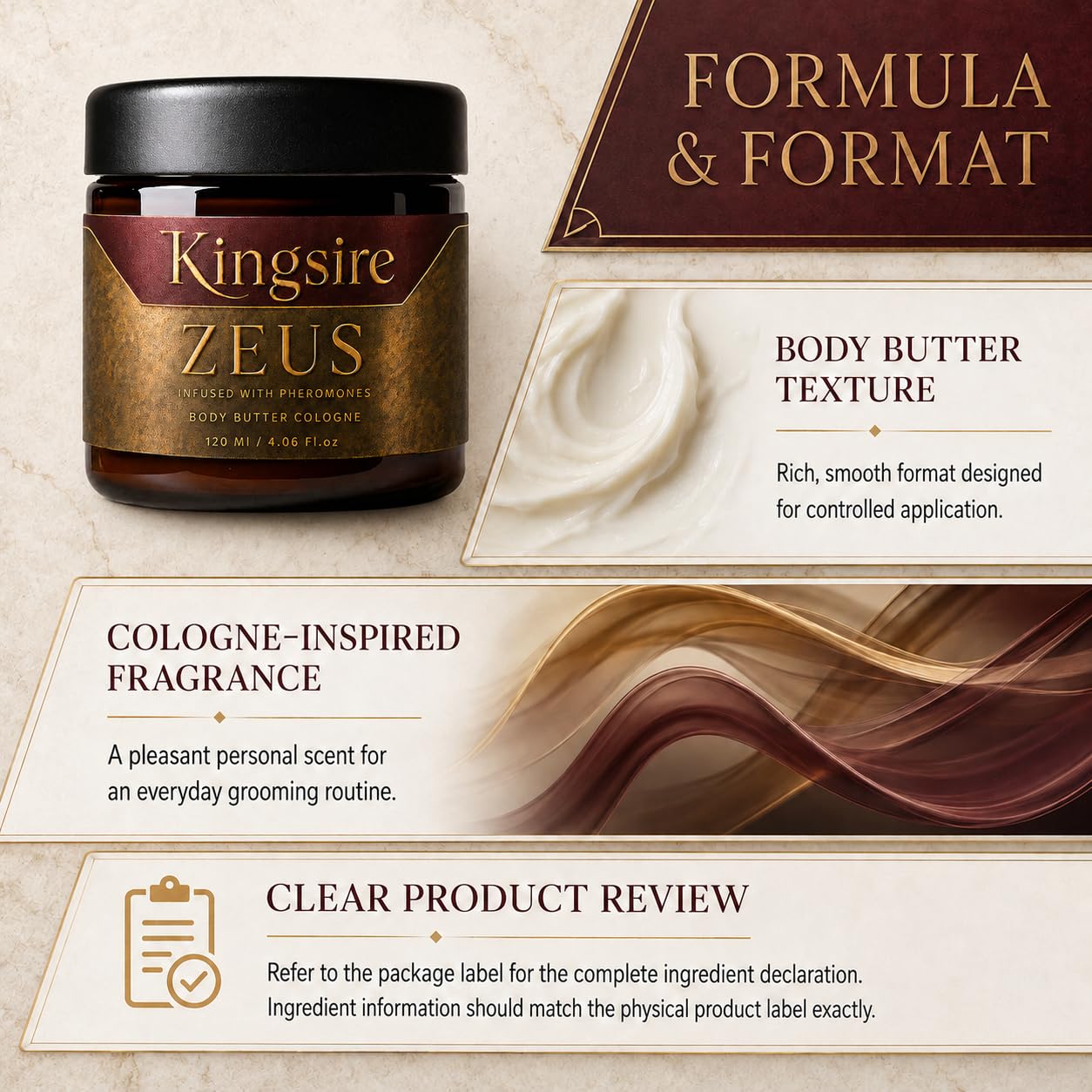 PERFUME BODY BUTTER KINGSIRE PARA HOMBRE 120ML - 4