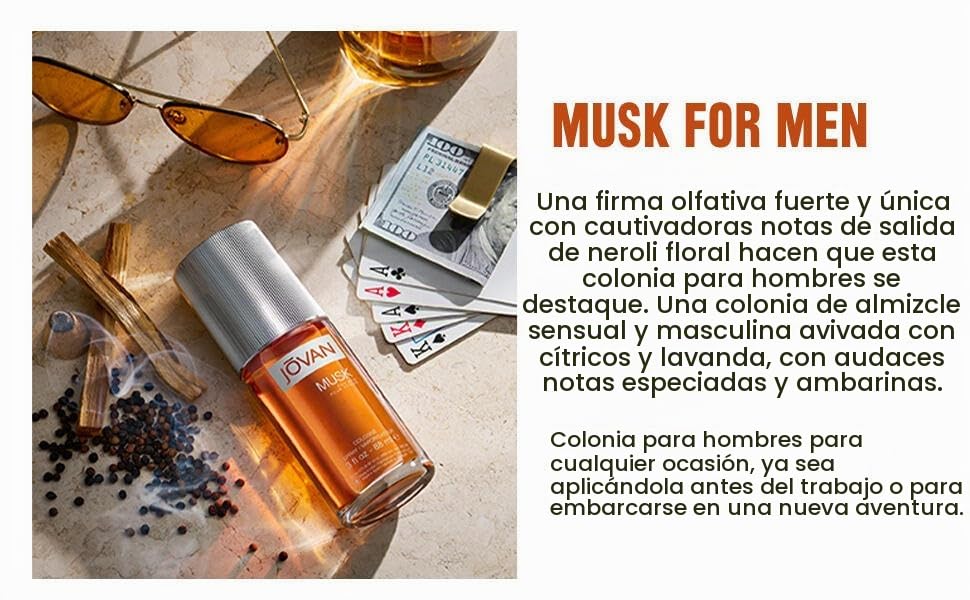PERFUME JOVAN MUSK FOR MEN EAU DE COLOGNE 90 ML - 5