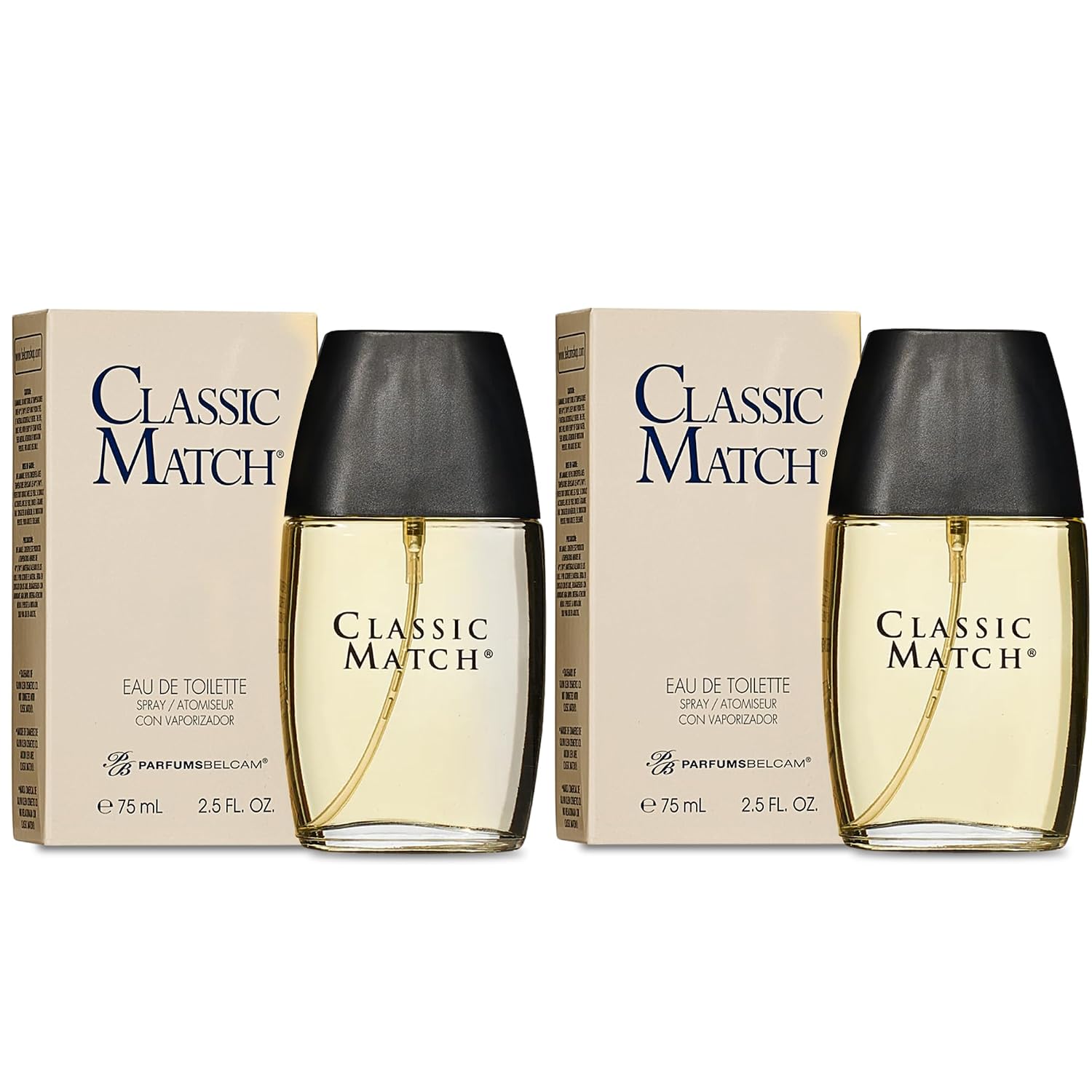 PERFUME BELCAM BEAUTY CLASSIC MATCH EAU DE TOILETTE PARA HOMBRE 2.5 FL OZ PACK 2 - 1