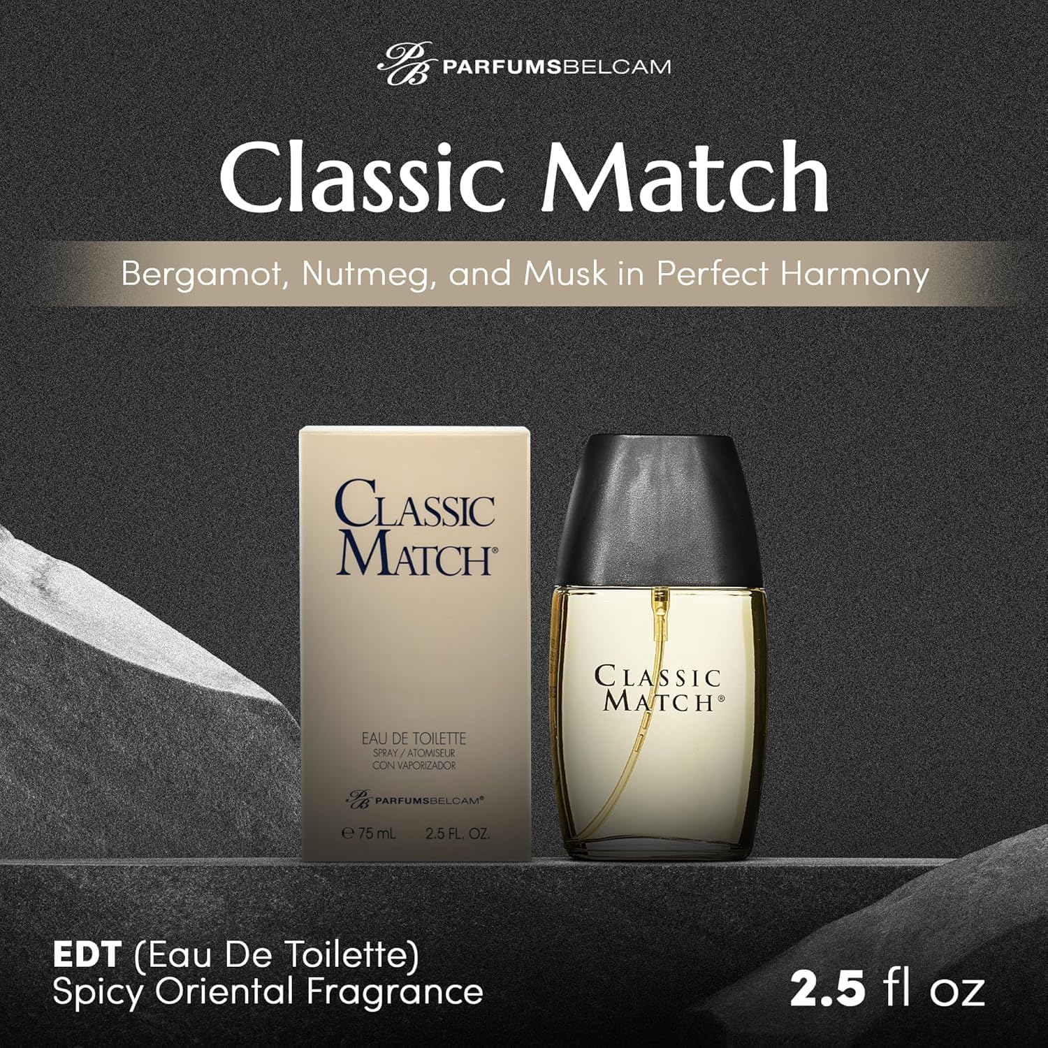 PERFUME BELCAM BEAUTY CLASSIC MATCH EAU DE TOILETTE PARA HOMBRE 2.5 FL OZ PACK 2 - 2