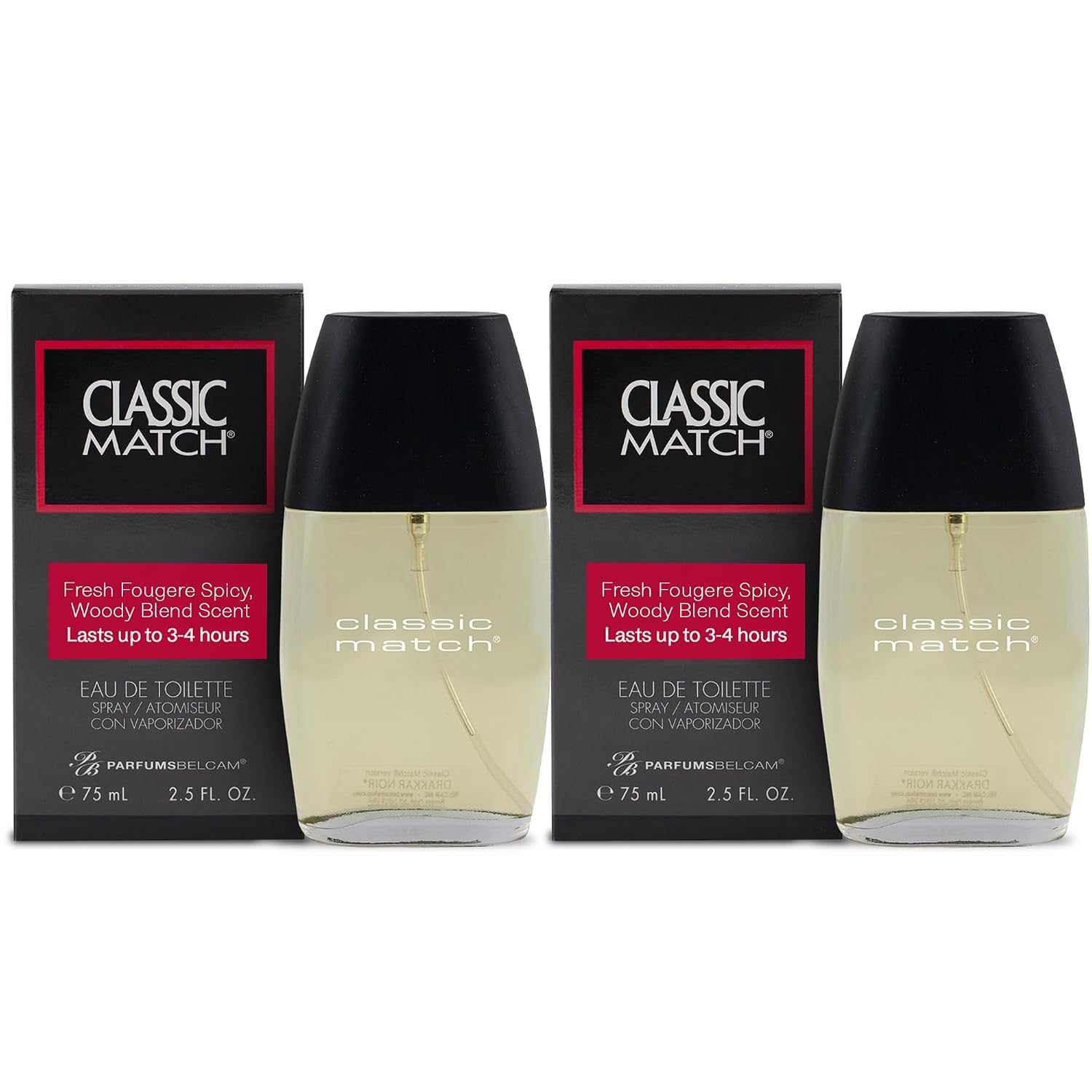 PERFUME PARA HOMBRE PARFUMS BELCAM CM NOIR EAU DE TOILETTE 2.5 FL OZ PACK DE 2 - 1