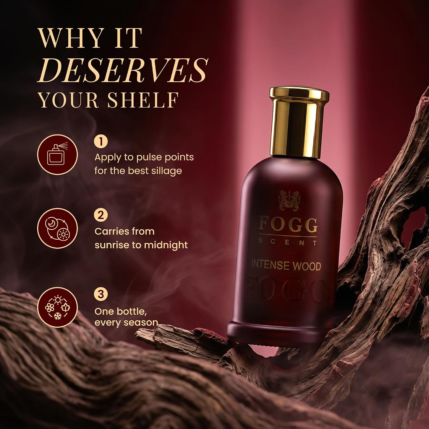 PERFUME FOGG INTENSE WOOD EAU DE PARFUM HOMBRE 100ML - 5