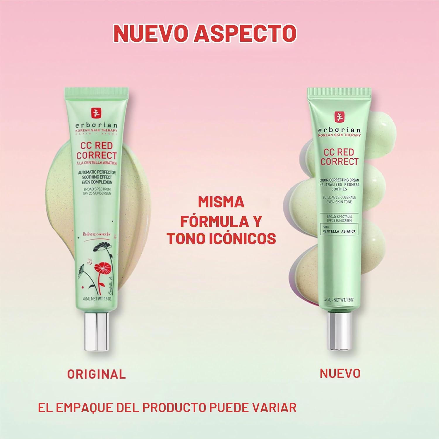 BASE DE MAQUILLAJE ERBORIAN CC RED CORRECT CON SPF 25 - 2