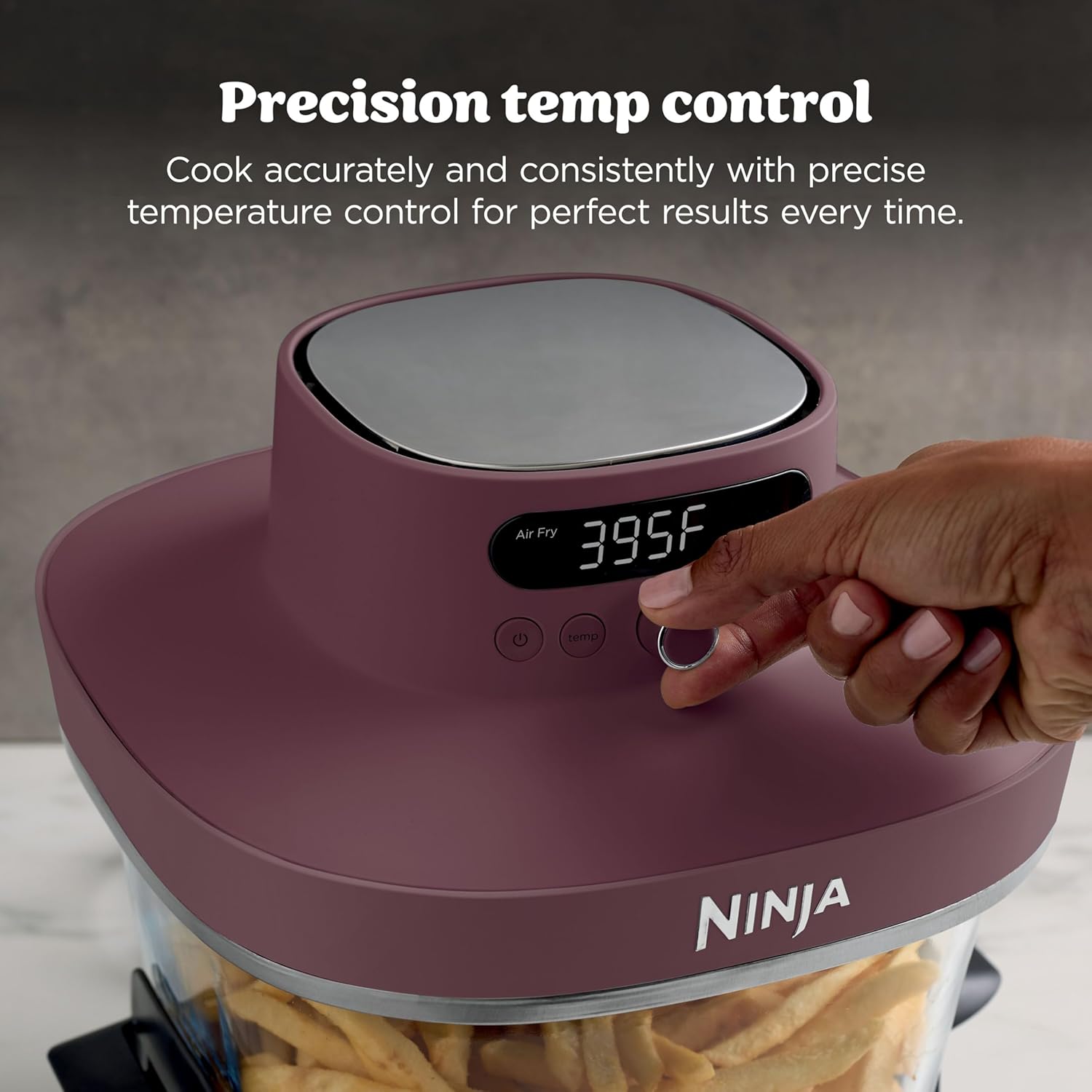 FREIDORA DE AIRE NINJA CRISPI PRO GLASS 6 EN 1 6 QT CEREZA - 4