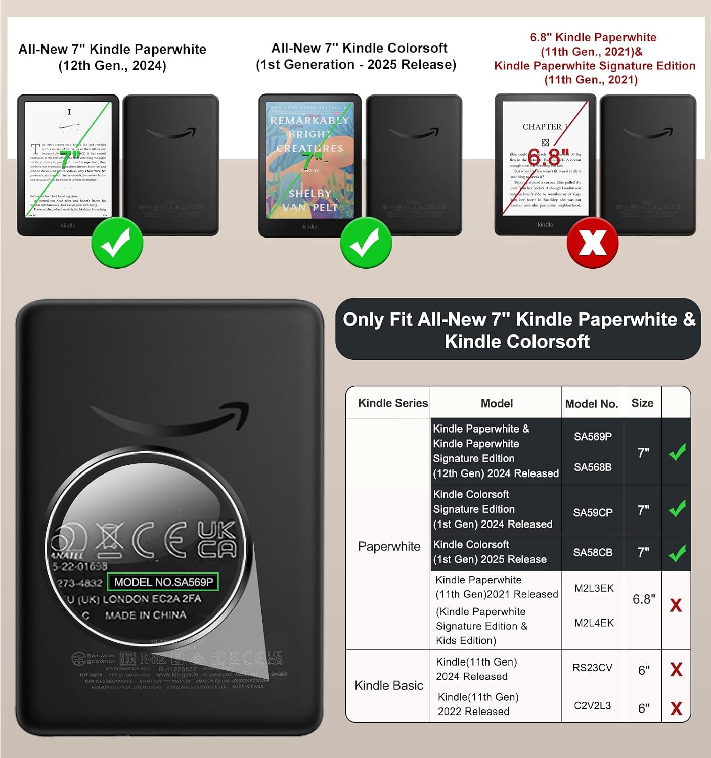 ESTUCHE MOKO PARA KINDLE PAPERWHITE 7' 12ª GENERACIÓN 2025/2026 Y KINDLE COLORSOFT 2024/2025 VERDE JADE - 2