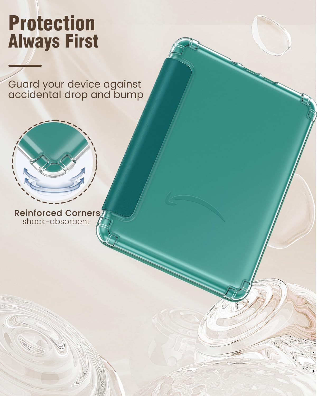 ESTUCHE MOKO PARA KINDLE PAPERWHITE 7' 12ª GENERACIÓN 2025/2026 Y KINDLE COLORSOFT 2024/2025 VERDE JADE - 5