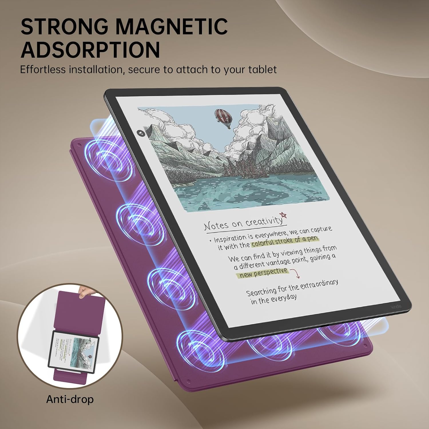 ESTUCHE MOKO PARA KINDLE SCRIBE 11' 3RA GEN Y COLORSOFT 1RA GEN VIOLA - 3