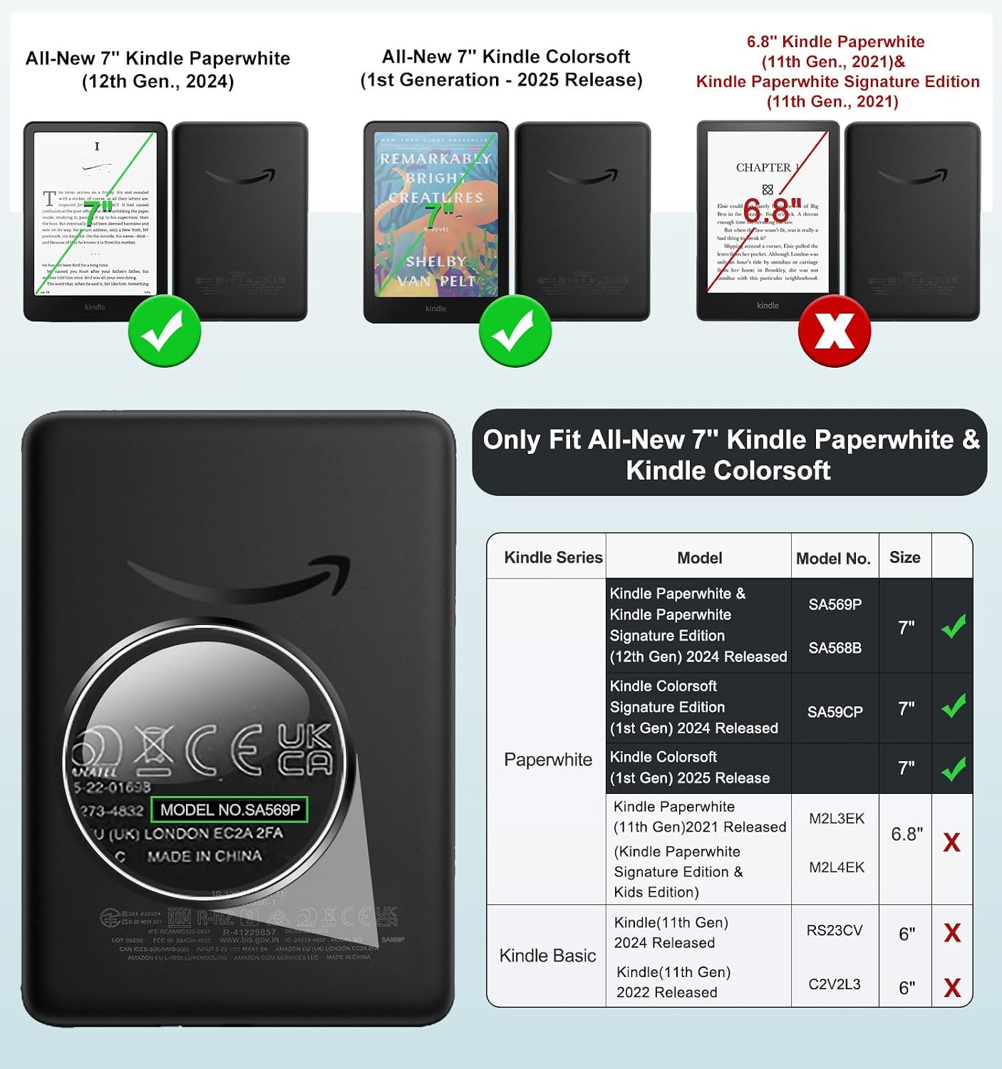ESTUCHE MOKO PARA KINDLE PAPERWHITE 7' 12ª GEN Y COLORSOFT 2024 CELADÓN - 2
