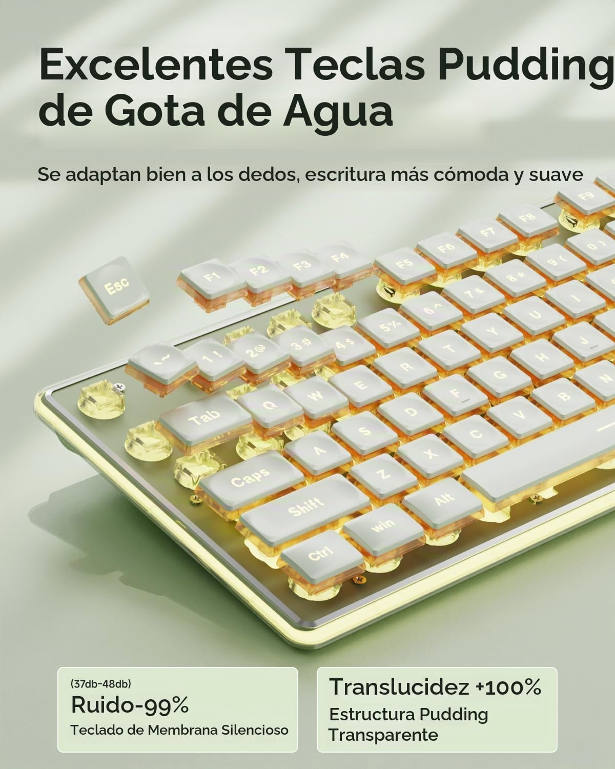 TECLADO CON CABLE SEUNKWANG GX710S RETROILUMINADO CÁLIDO VERDE - 3