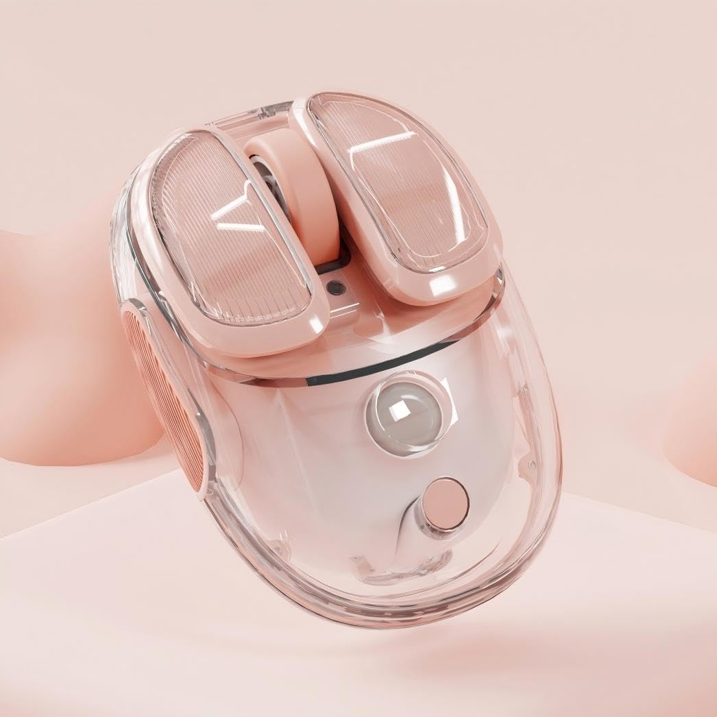 MOUSE INALÁMBRICO SEUNKWANG Q9 BLUETOOTH Y 2.4G DISEÑO TRANSPARENTE CON RGB - 1