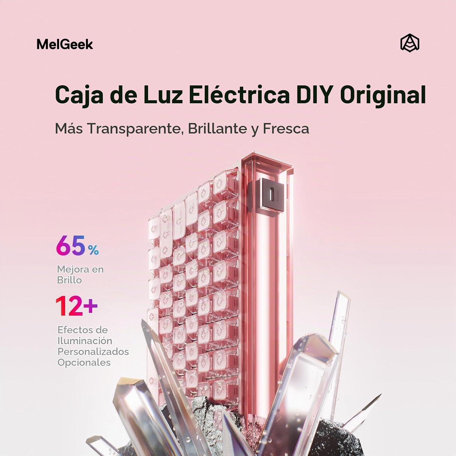 TECLADO MELGEEK MADE84 ULTRA+ CON CABLE Y SWITCHES MAGNÉTICOS HALL EFFECT - 4