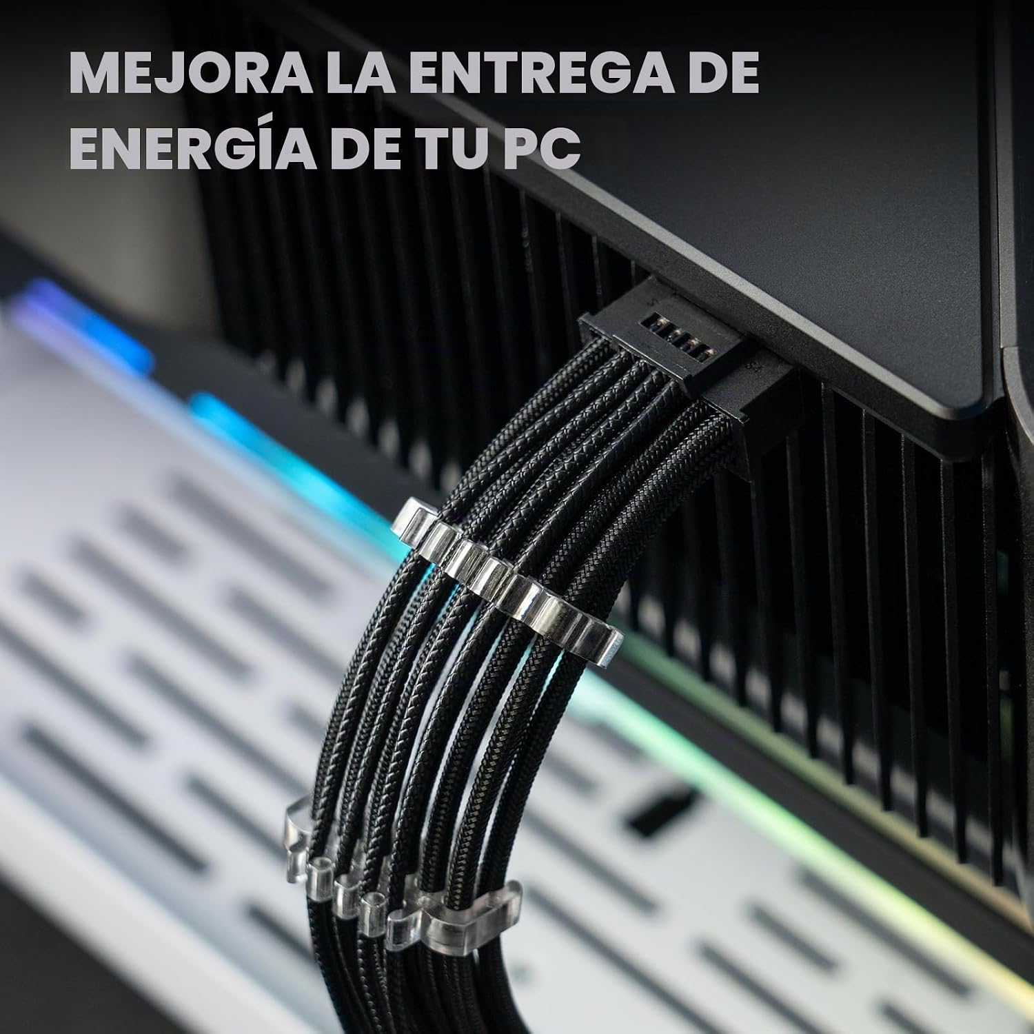CABLE ADAPTADOR DE EXTENSIÓN ASIAHORSE 12VHPWR 16 PINES 30 CM NEGRO - 2