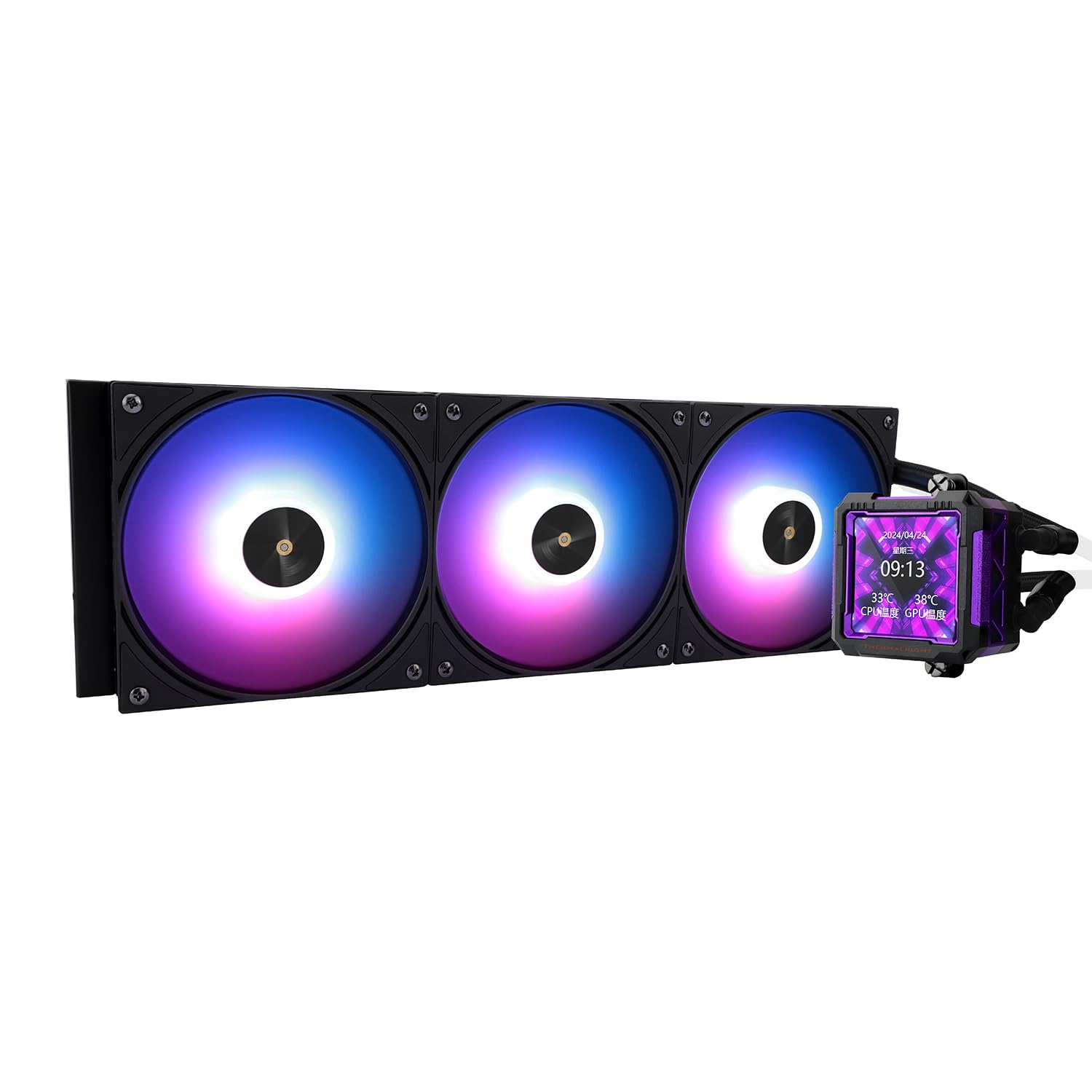 ENFRIADOR LÍQUIDO PARA CPU THERMALRIGHT FW PRO 360 ARGB BLACK CON PANTALLA LCD 2.73 PULGADAS - 1