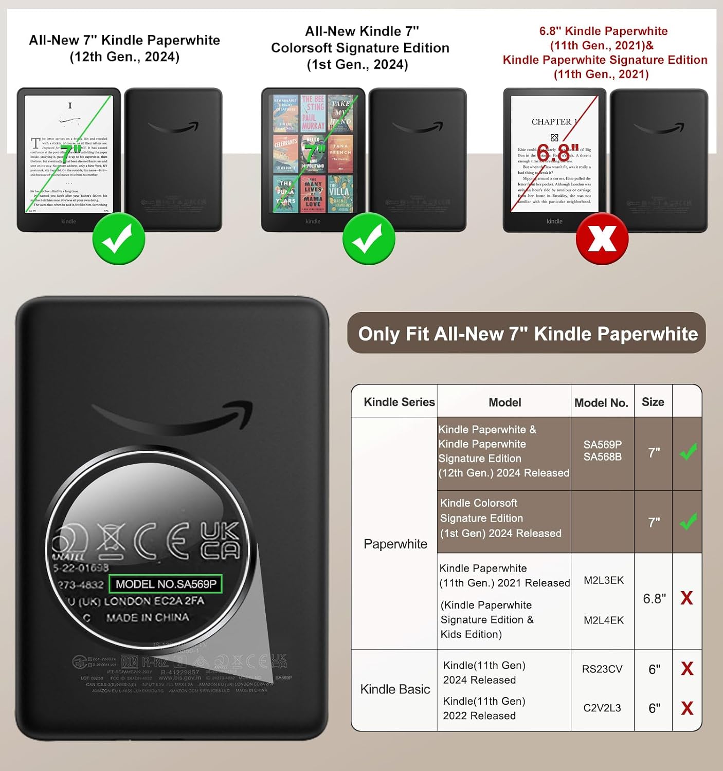 ESTUCHE MOKO PARA KINDLE PAPERWHITE 7' 12ª GEN 2024 NEGRO - 2