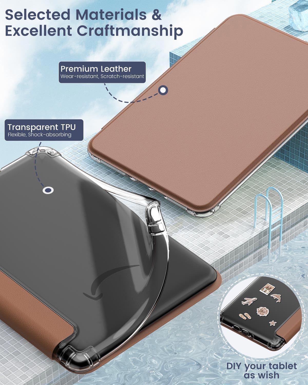 ESTUCHE MOKO PARA KINDLE PAPERWHITE 12ª GEN Y COLORSOFT 2024 MARRÓN - 4