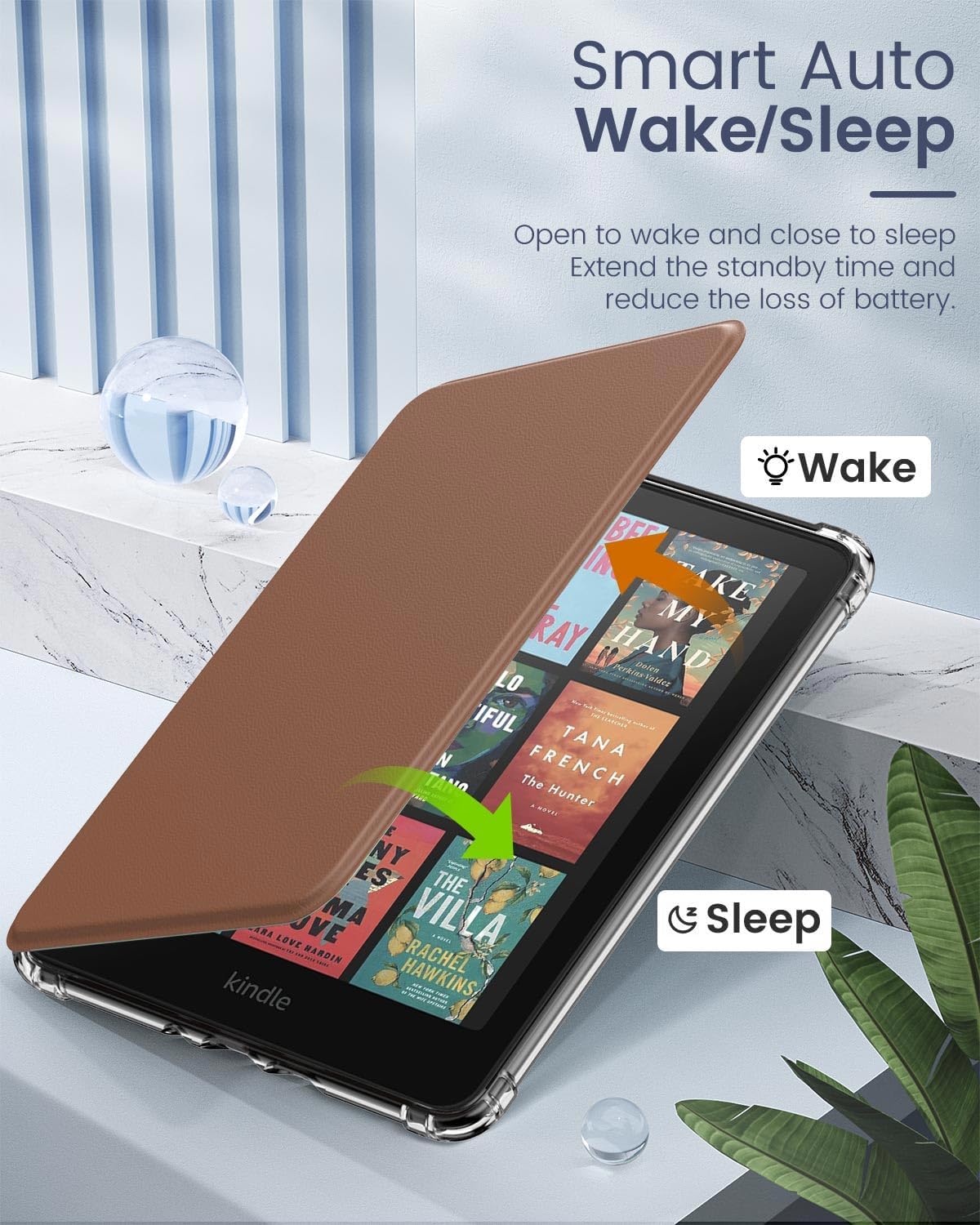 ESTUCHE MOKO PARA KINDLE PAPERWHITE 12ª GEN Y COLORSOFT 2024 MARRÓN - 5