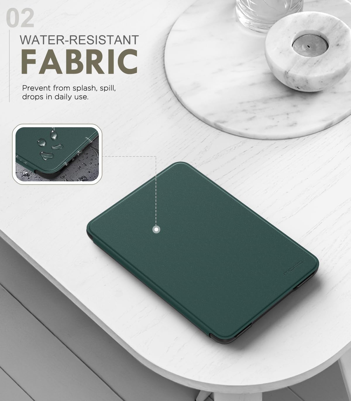 FUNDA MOKO PARA AMAZON KINDLE BASIC 6' 11ª GEN 2024/2022 VERDE MEDIANOCHE - 3