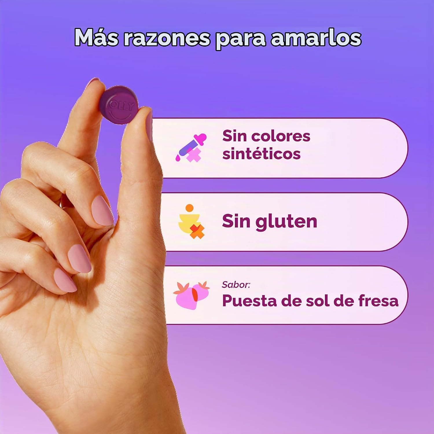 SUPLEMENTO PARA DORMIR OLLY MAXIMUM STRENGTH CON 10 MG MELATONINA 50 GOMITAS - 3