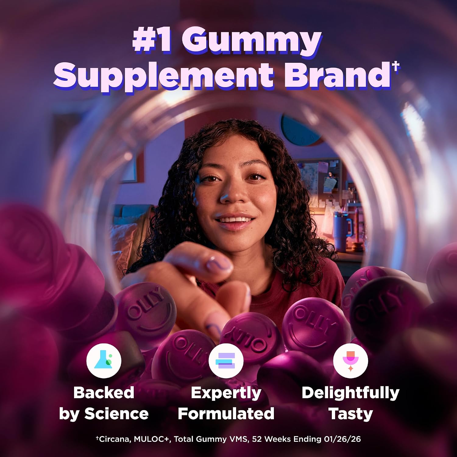 SUPLEMENTO PARA DORMIR OLLY MAXIMUM STRENGTH CON 10 MG MELATONINA 50 GOMITAS - 4